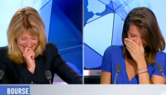 Fou rire d’une journaliste sur i>TELE sur le cours de la bourse